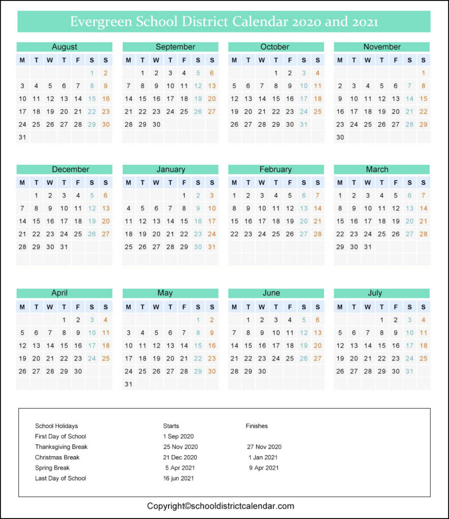 evergreen-school-district-calendar-holidays-2020-2021
