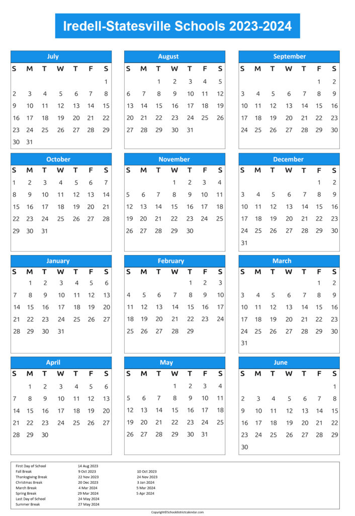 Iredell Statesville Schools Calendar