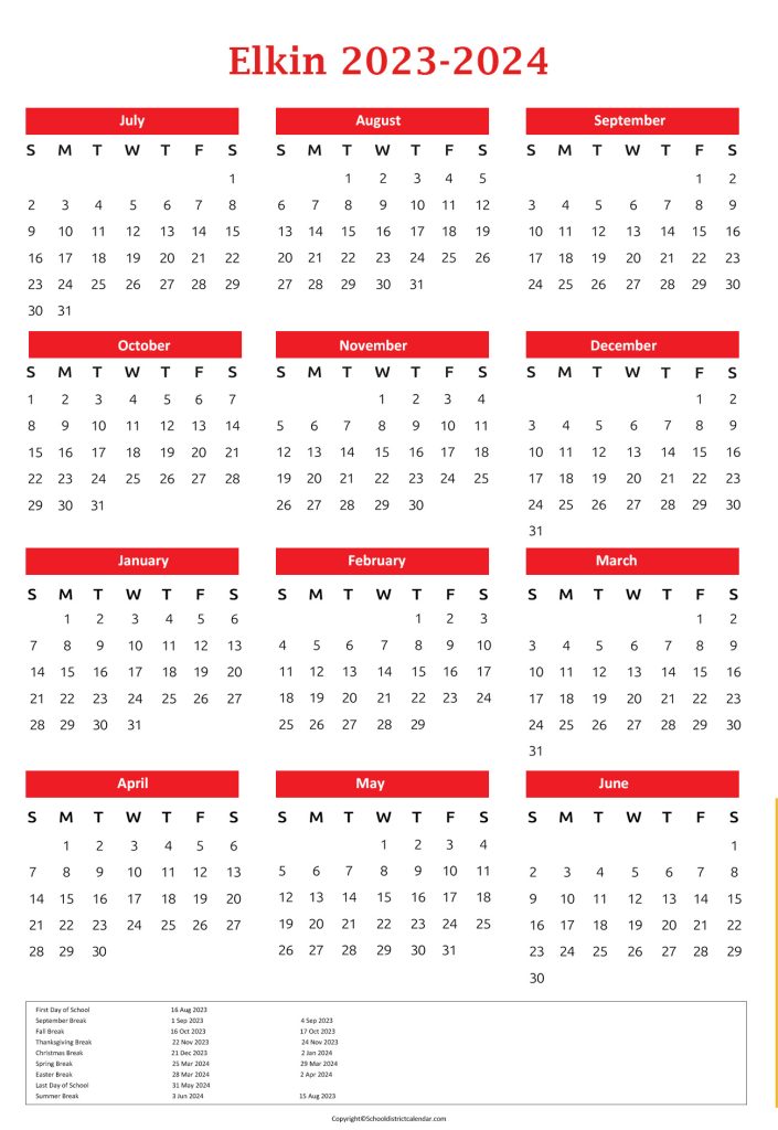 Elkins Public Schools Calendar