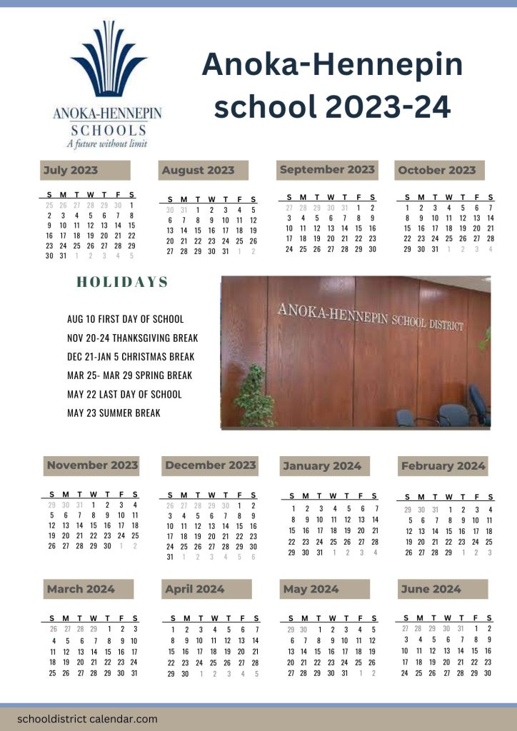 Anoka-Hennepin School District Calendar
