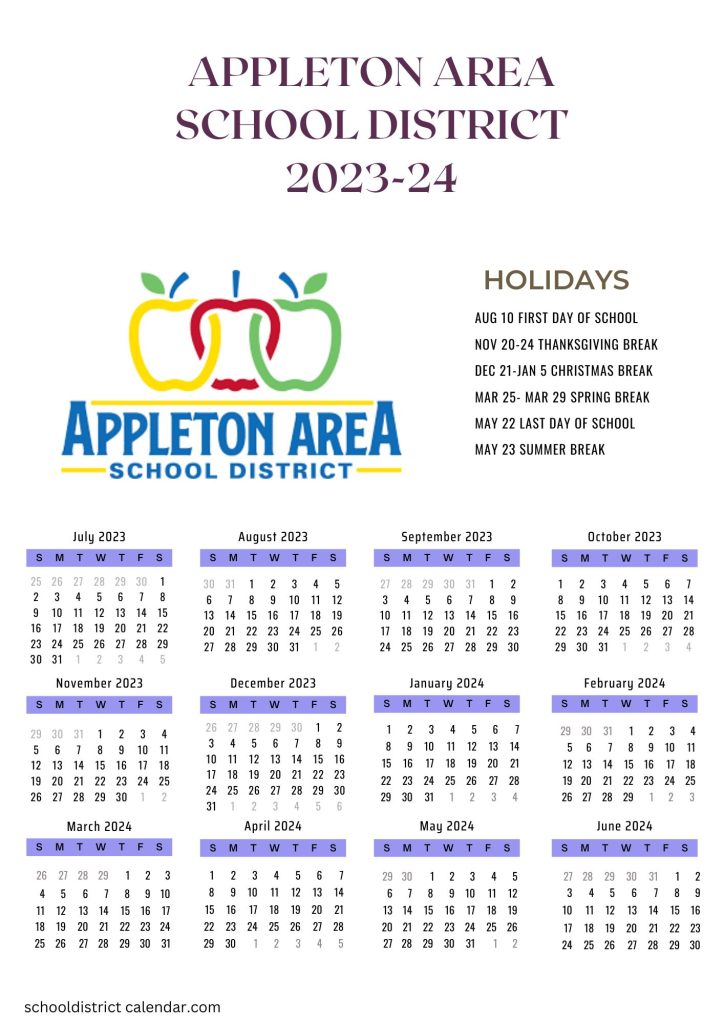 Appleton Area School District Calendar
