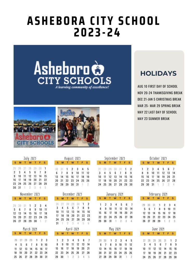 Asheboro City Schools Calendar Holidays 20232024