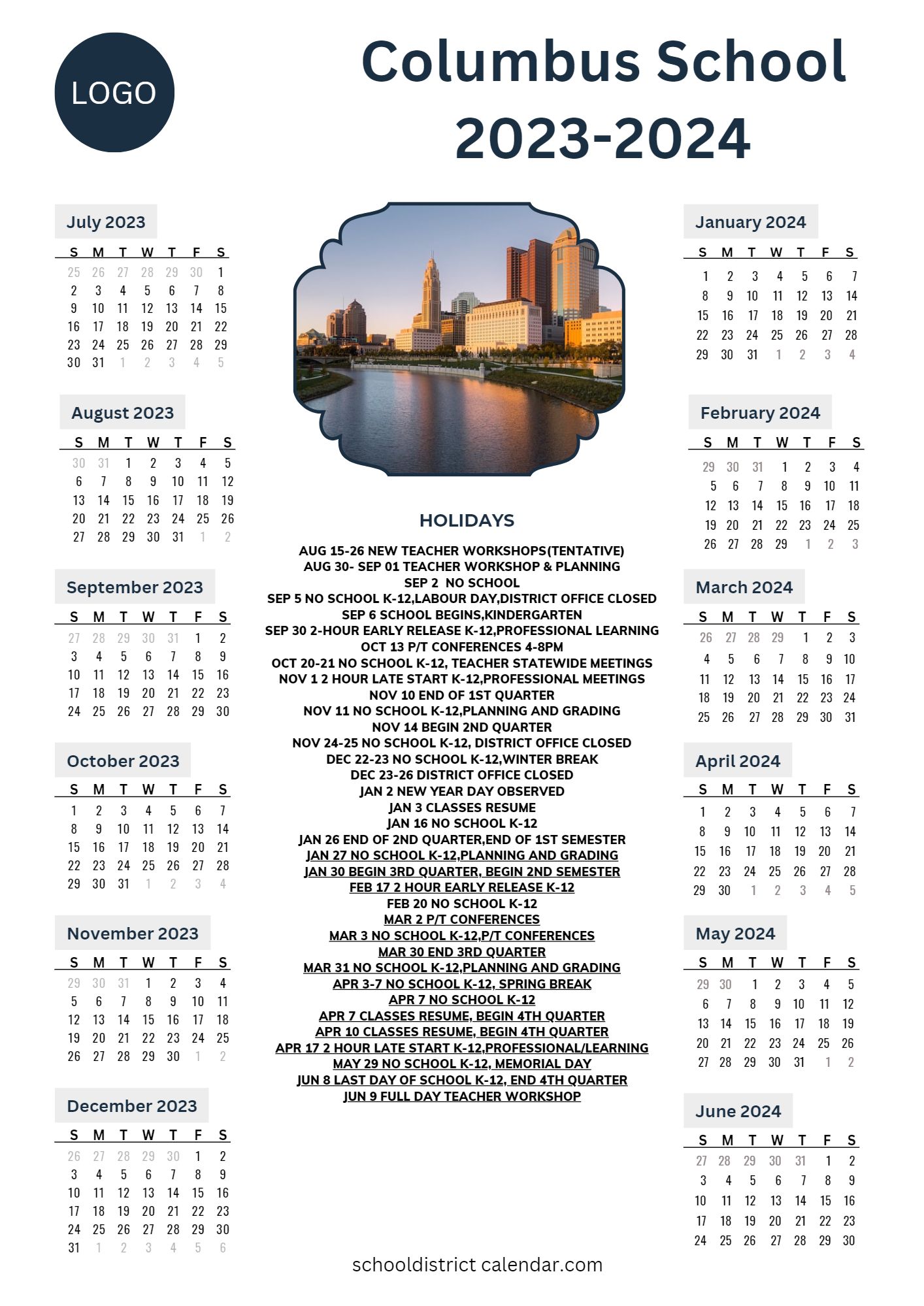 Columbus County Schools Calendar Holidays 20232024