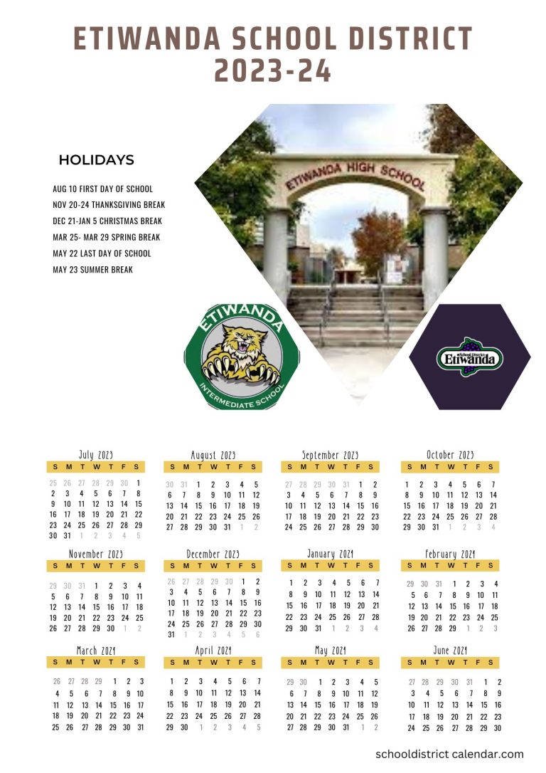 Etiwanda School District Calendar Holidays 20232024