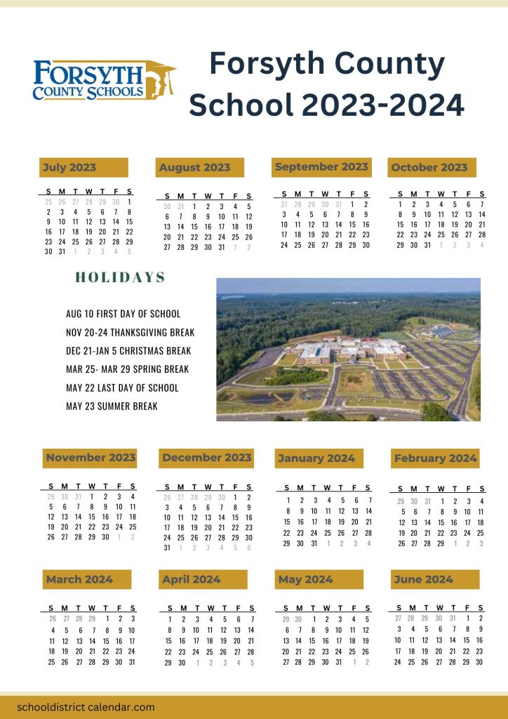 Forsyth County Schools District Holiday Calendar