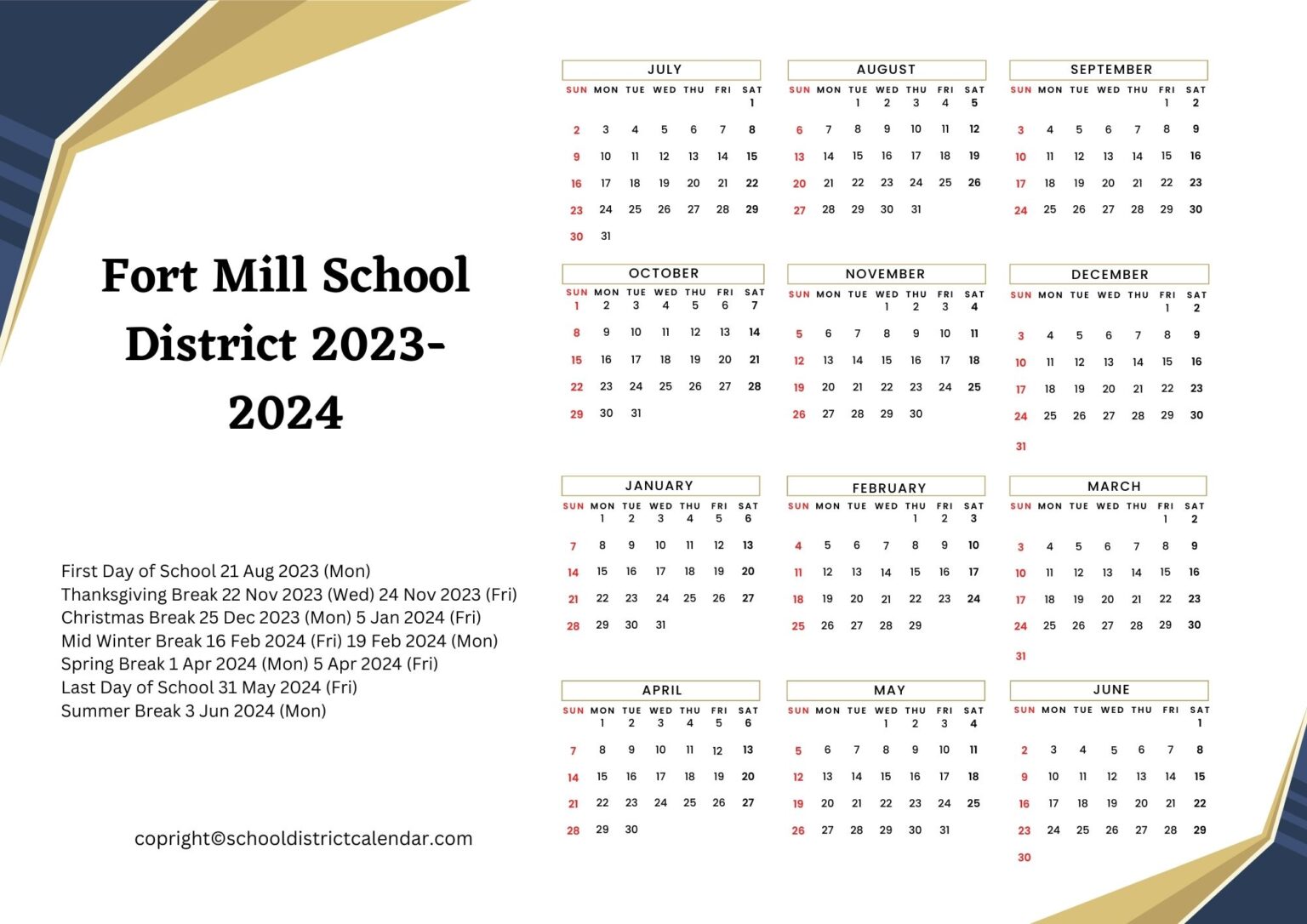 Fort Mill School District Calendar Archives School District Calendar