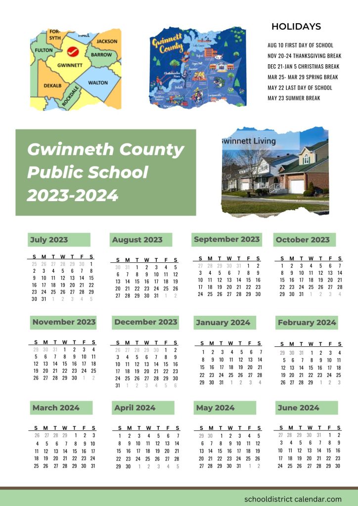 Gwinnett County Public School District Calendar