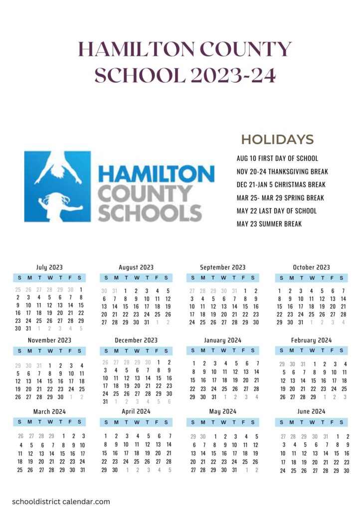 Hamilton County Schools Calendar Holidays 2023 2024