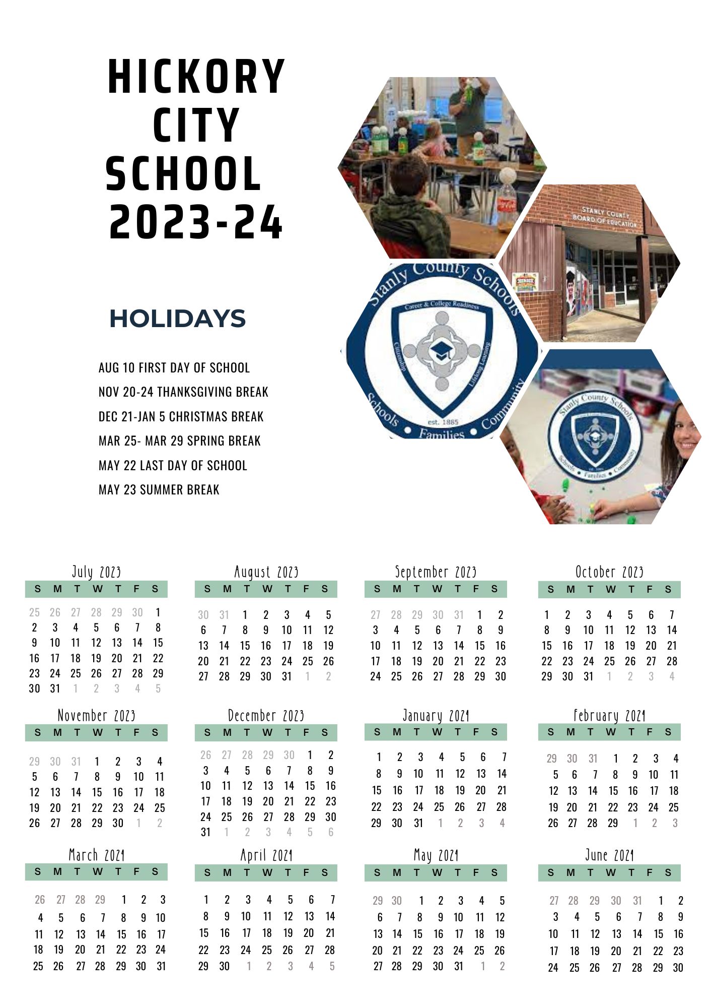 Hickory City Schools Calendar Holidays 20232024