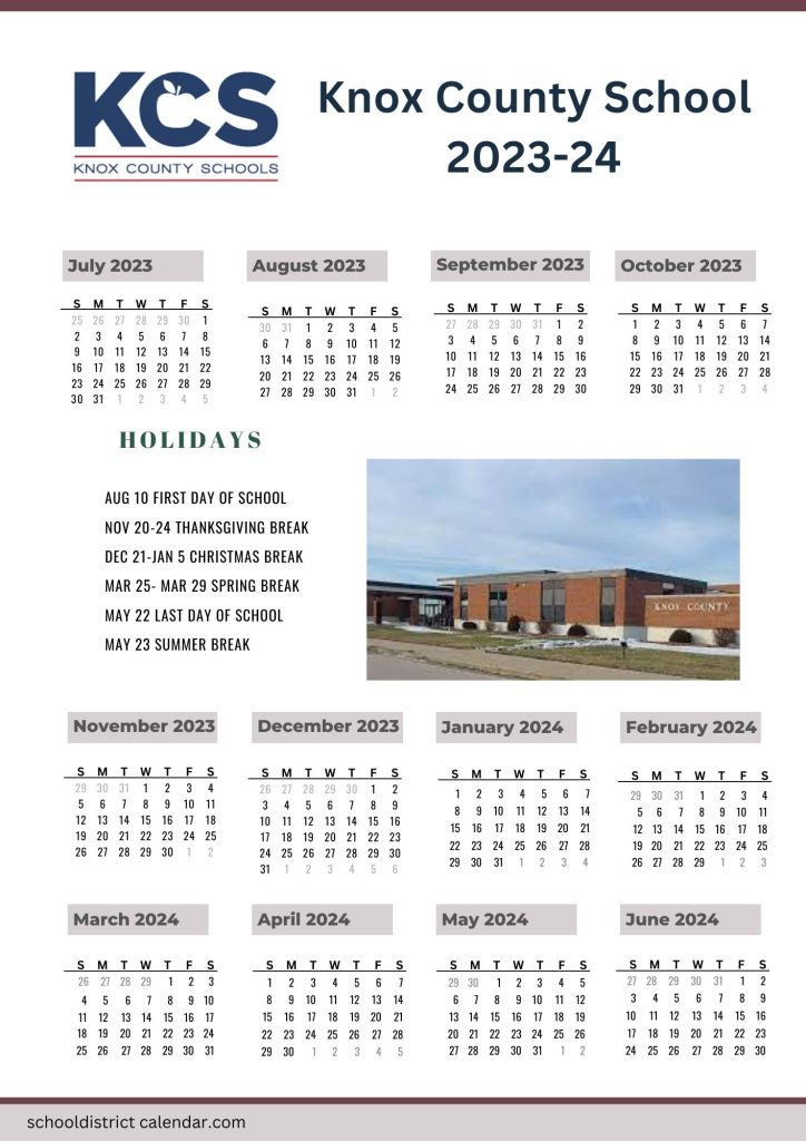 Knox County School Calendar
