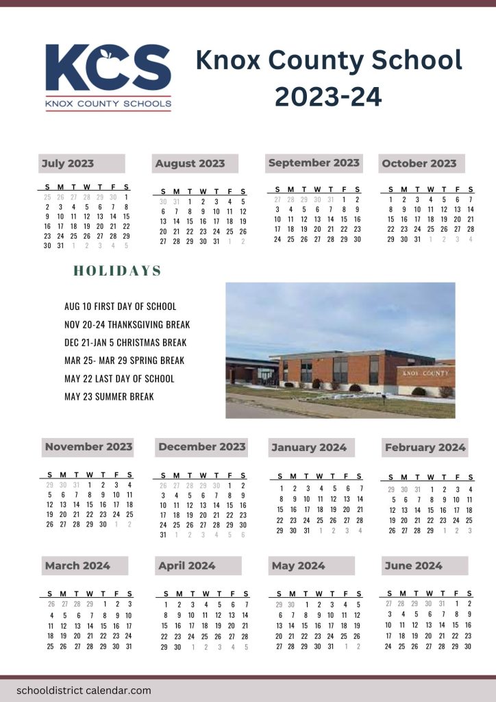 Knox County Schools Calendar Holidays 2023 2024