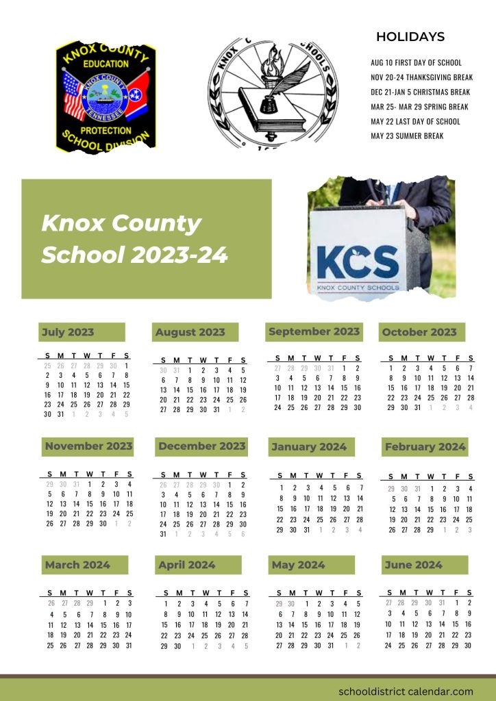 Knox County Schools Holiday Calendar