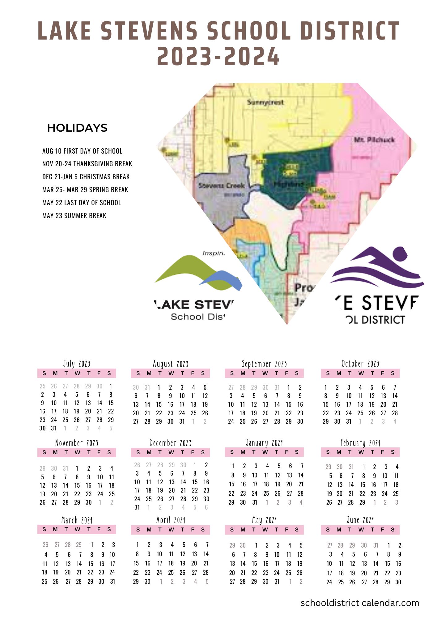 Lake Stevens School District Calendar Holidays 20232024