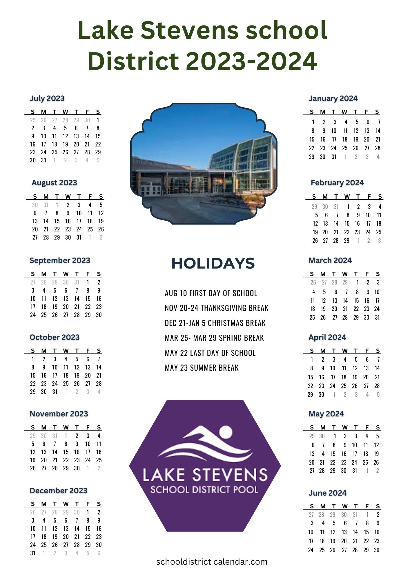 Stevens Point School Calendar Talya Viviene