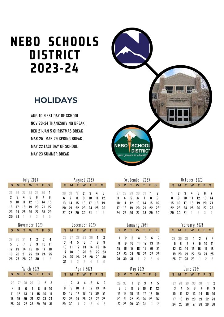 Nebo County School District Holiday Calendar