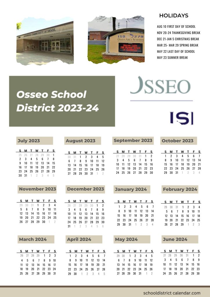 Osseo schools district calendar
