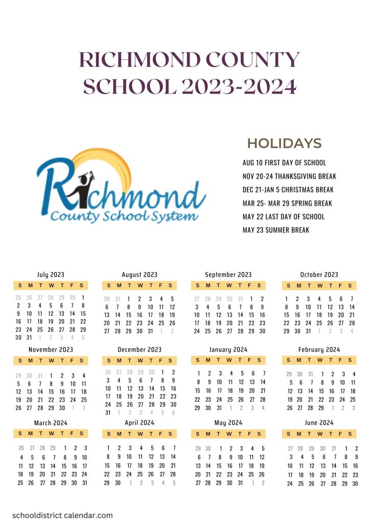 Richmond County Schools Calendar