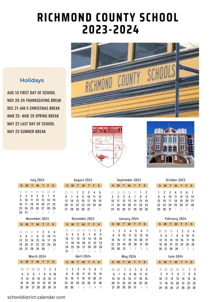 Richmond School District Calendar
