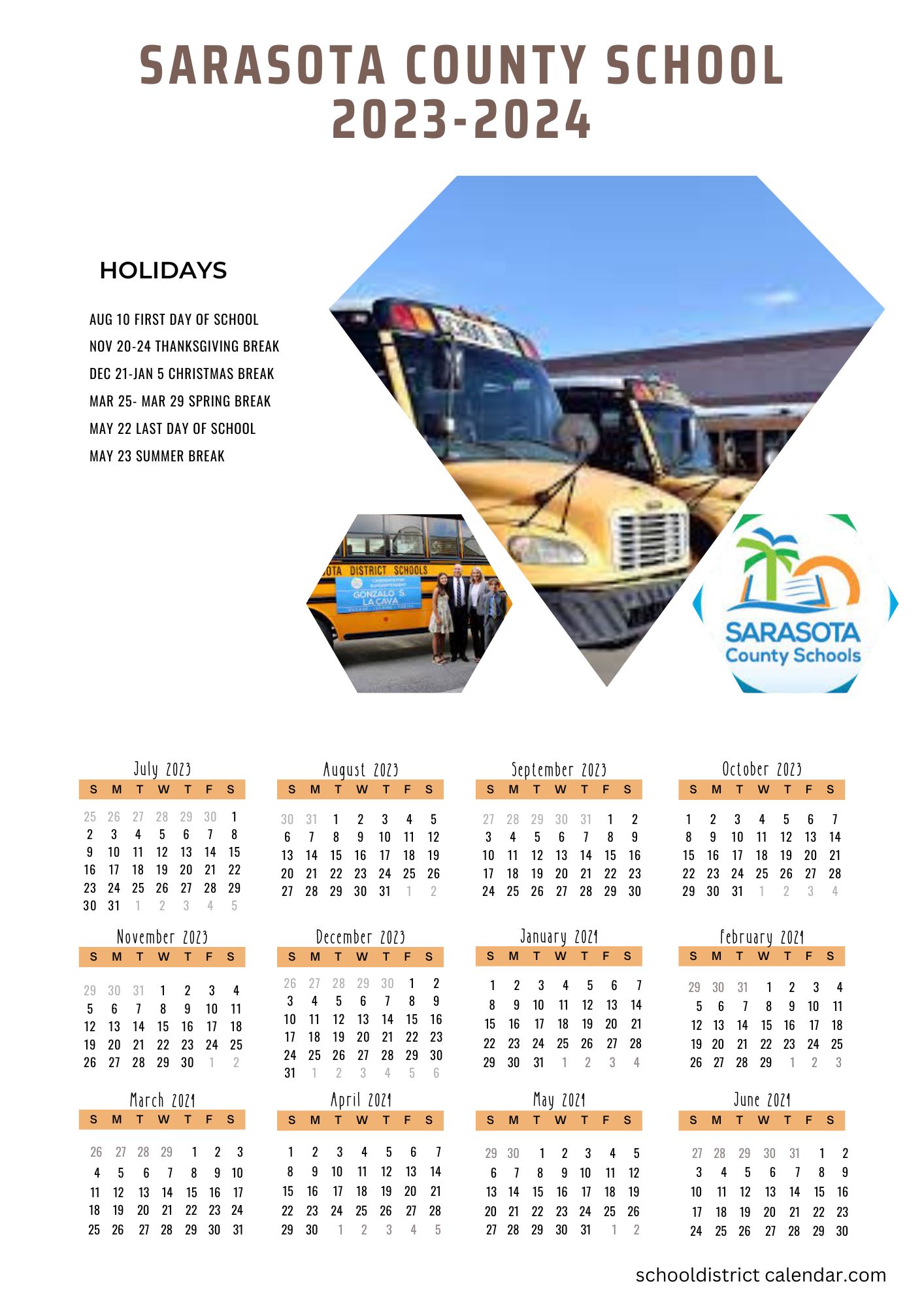 Sarasota County Schools Calendar Holidays 20232024