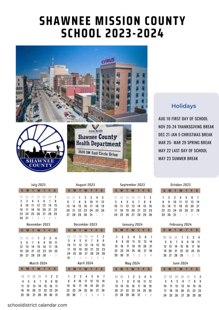 Shawnee Mission Kansas School District Holiday Calendar