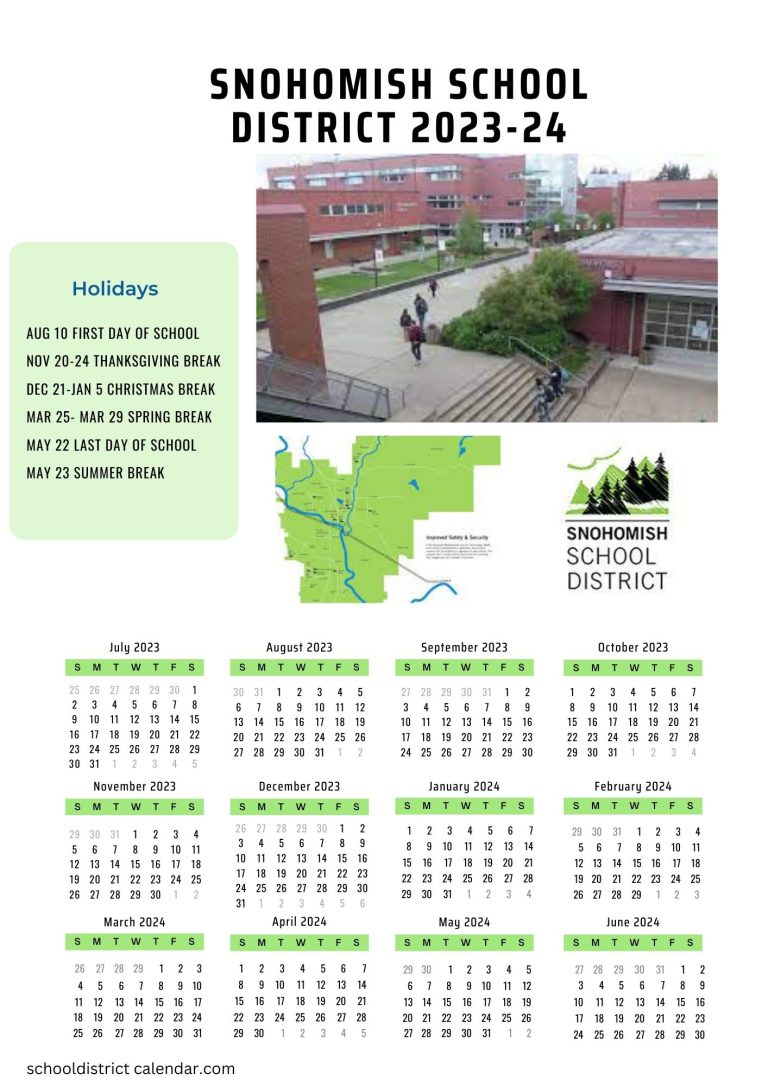 Snohomish School District Calendar Holidays 20232024