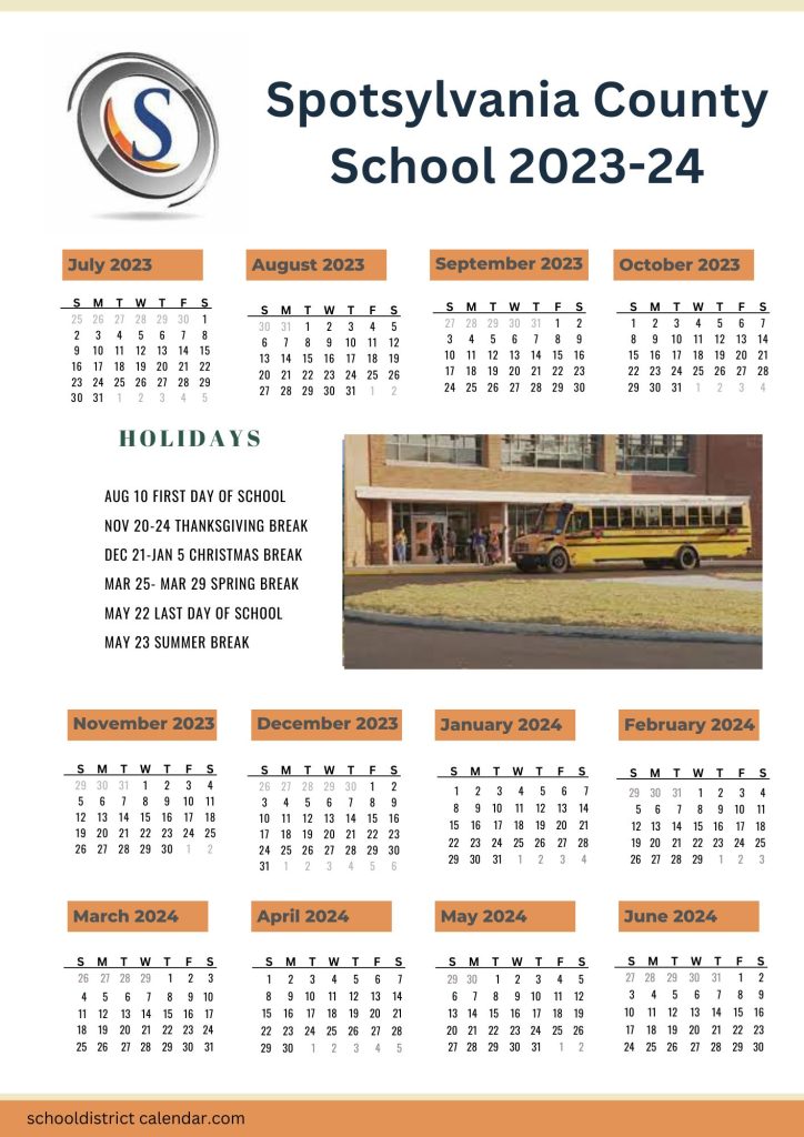 Spotsylvania County Schools Calendar