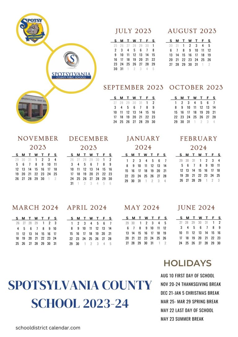 Spotsylvania County Schools Calendar Holidays 20232024