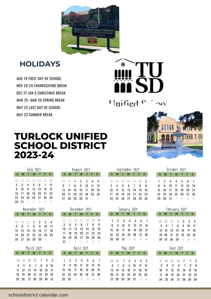 Turlock Unified District Calendar