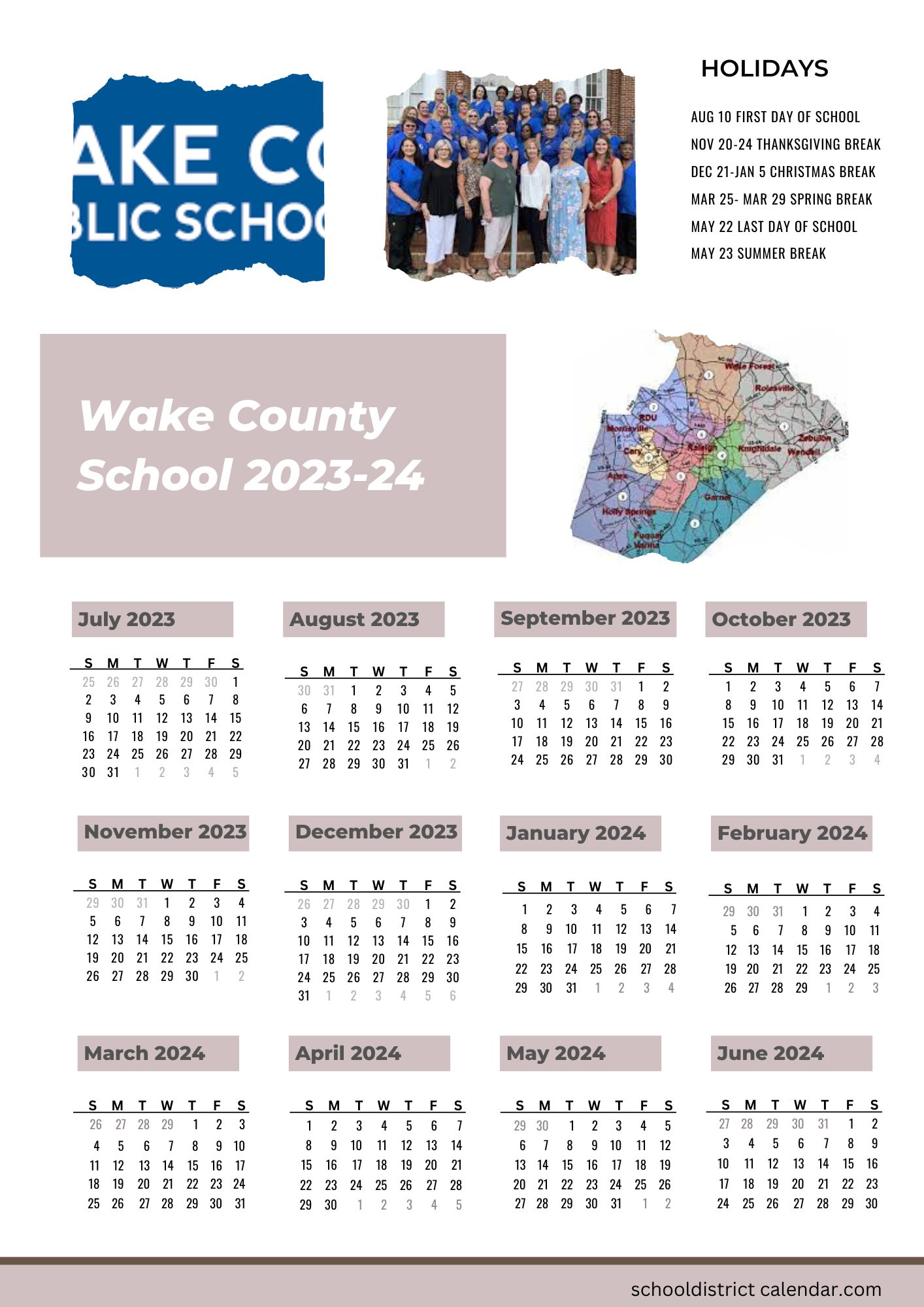 Wake County Schools Calendar Holidays 20232024