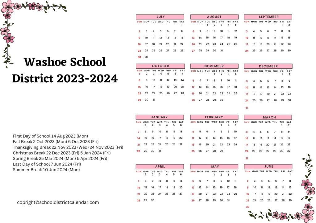 Washoe Schools Calendar