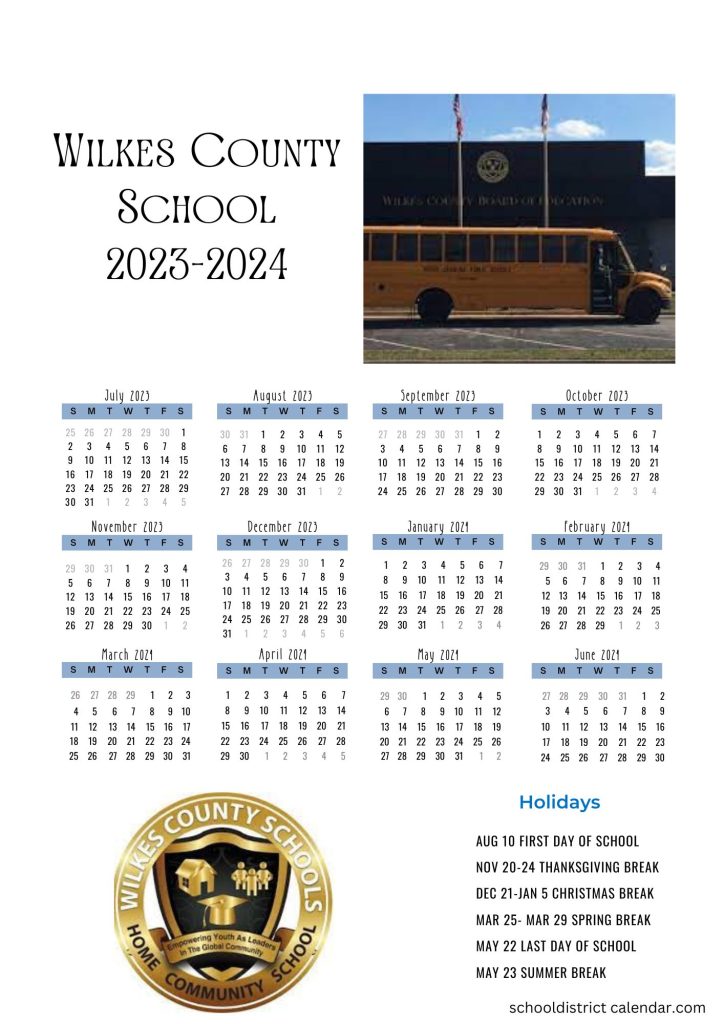 Wilkes County Schools Calendar