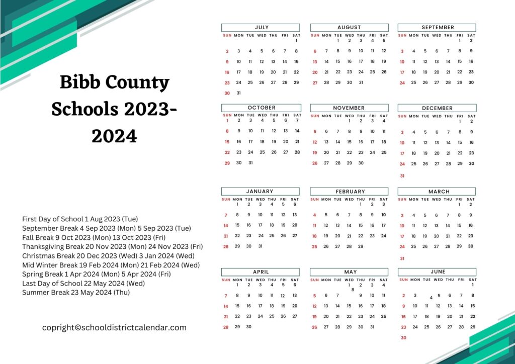 bibb county schools calendar