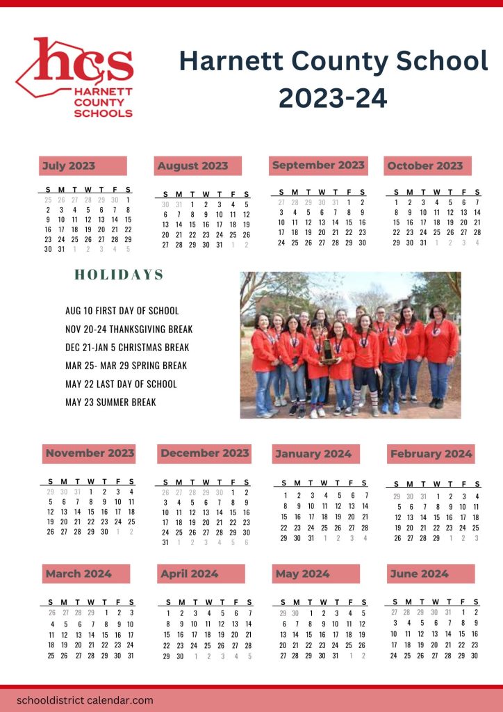 Harnett County Schools Calendar Holidays 2023-2024