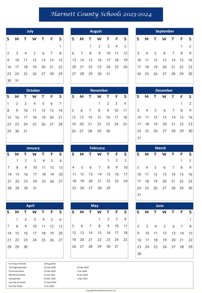 County Schools Calendar Holidays 20232024