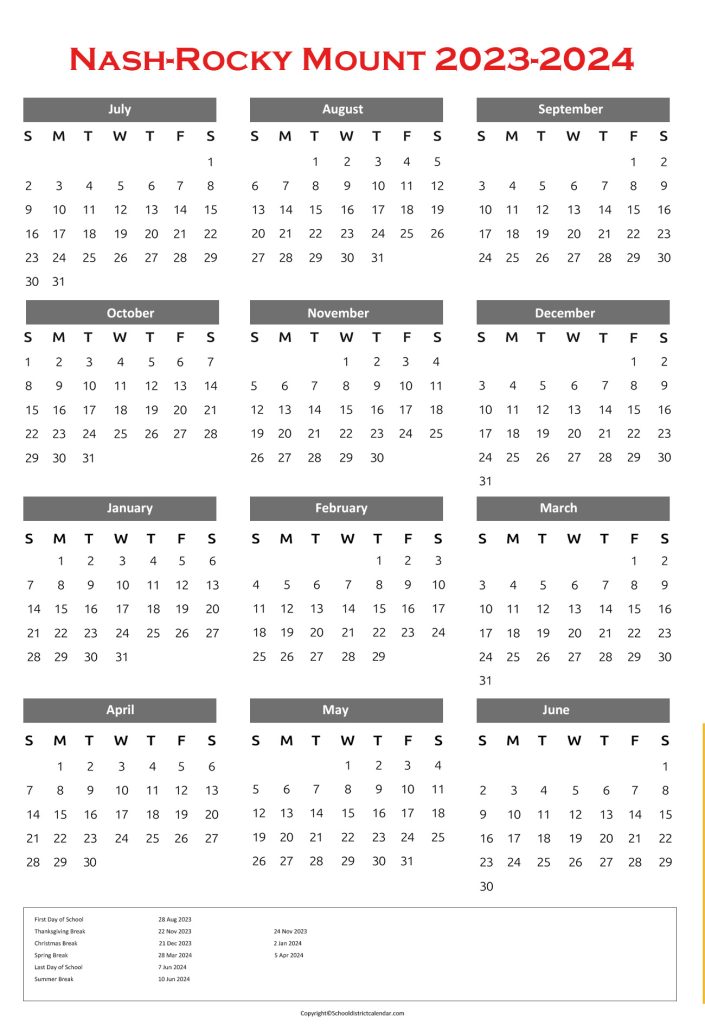 nash rocky mount public schools calendar